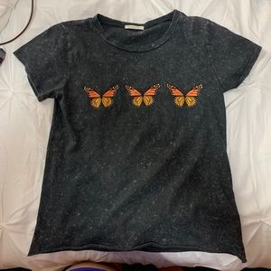 Butterfly Cropped T-shirt